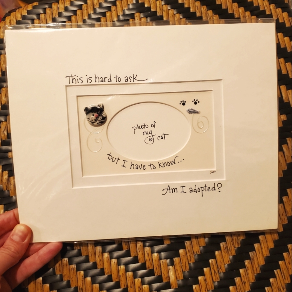 Am I Adopted? - Cat picture frame